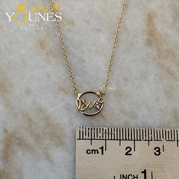 گردنبند طلا love دایره